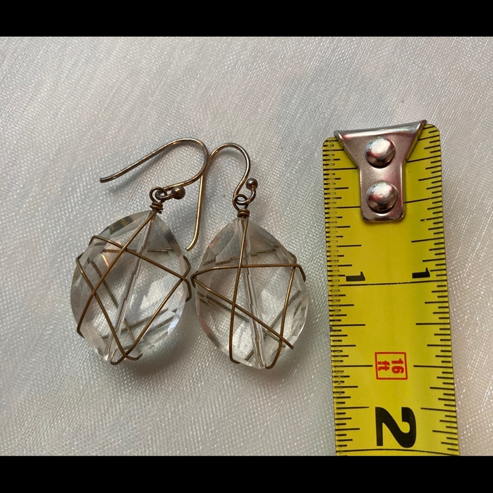Geometrical Gold Earrings - Picture 3 of 3